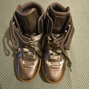 Puma Metallic Brown High-Top Sneakers